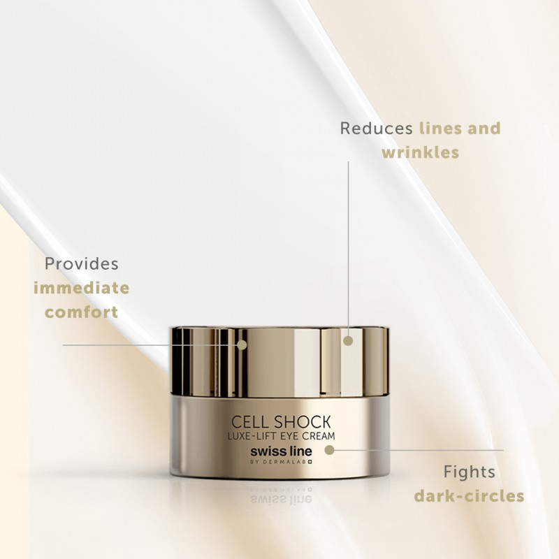 Kem chống nhăn và lão hóa da vùng mắt Swissline Cell Shock Luxe-lift Eye Cream